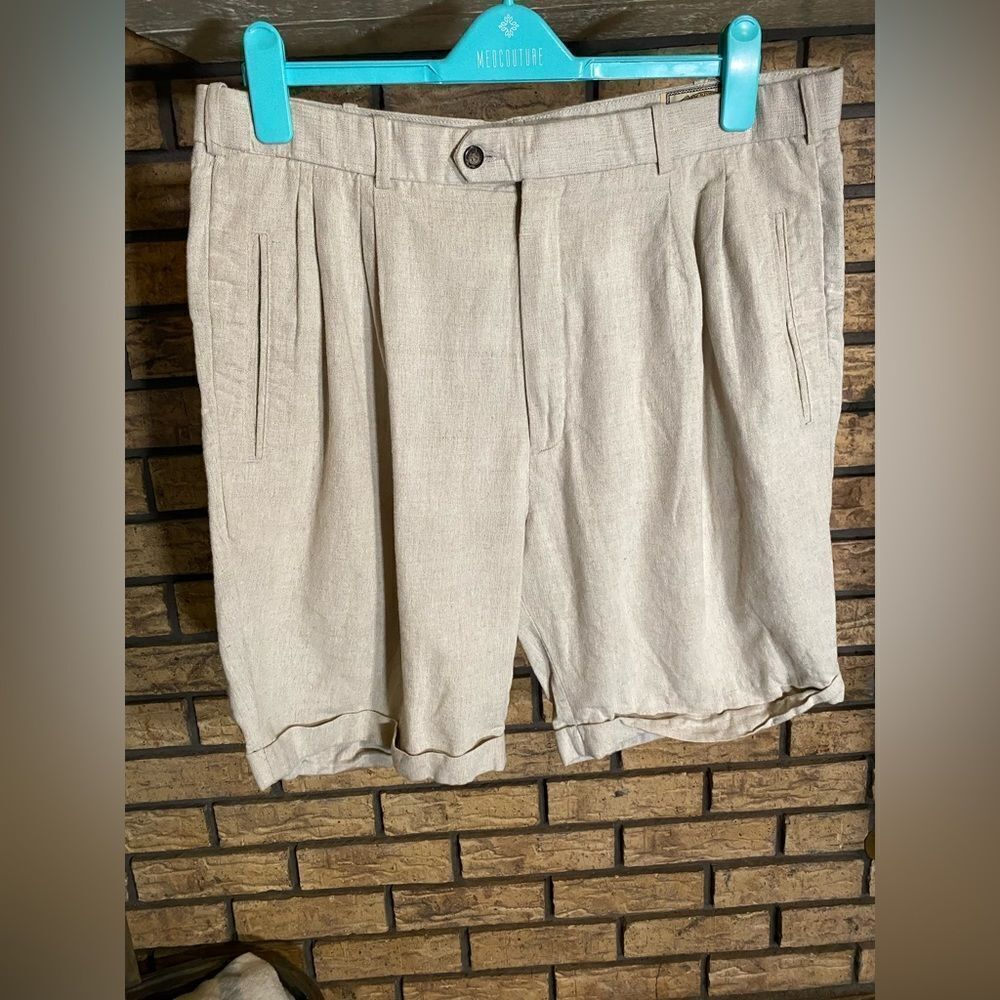 Linen blend tan new rivers co shorts‎